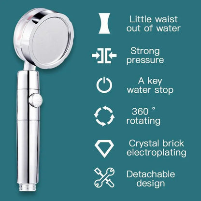 360° Rotating Shower Head