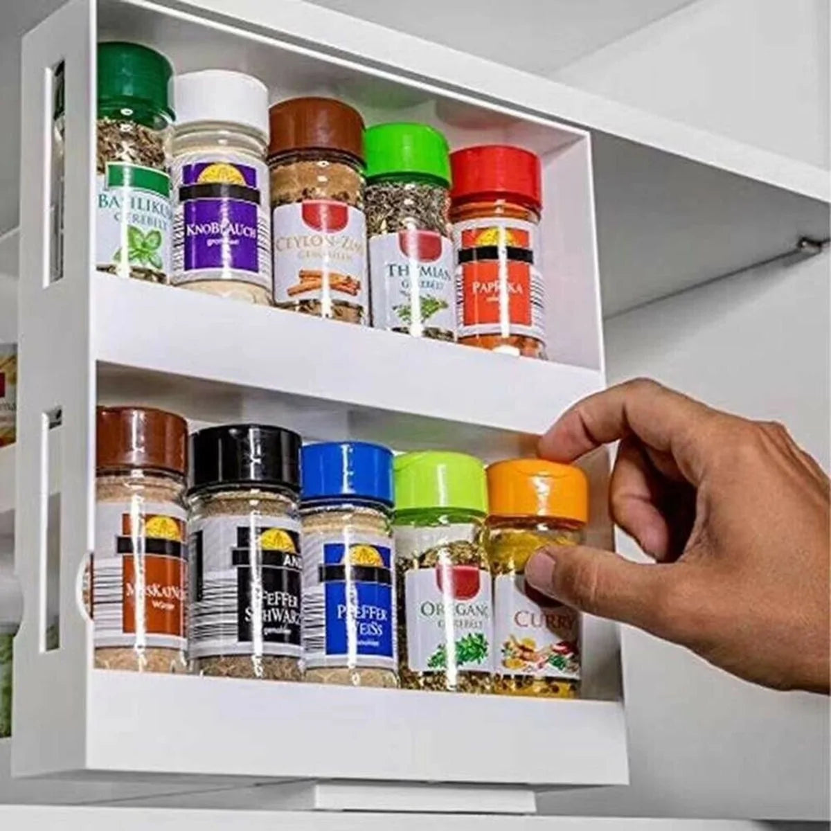 Rotating Kitchen Spice Organizer Rack