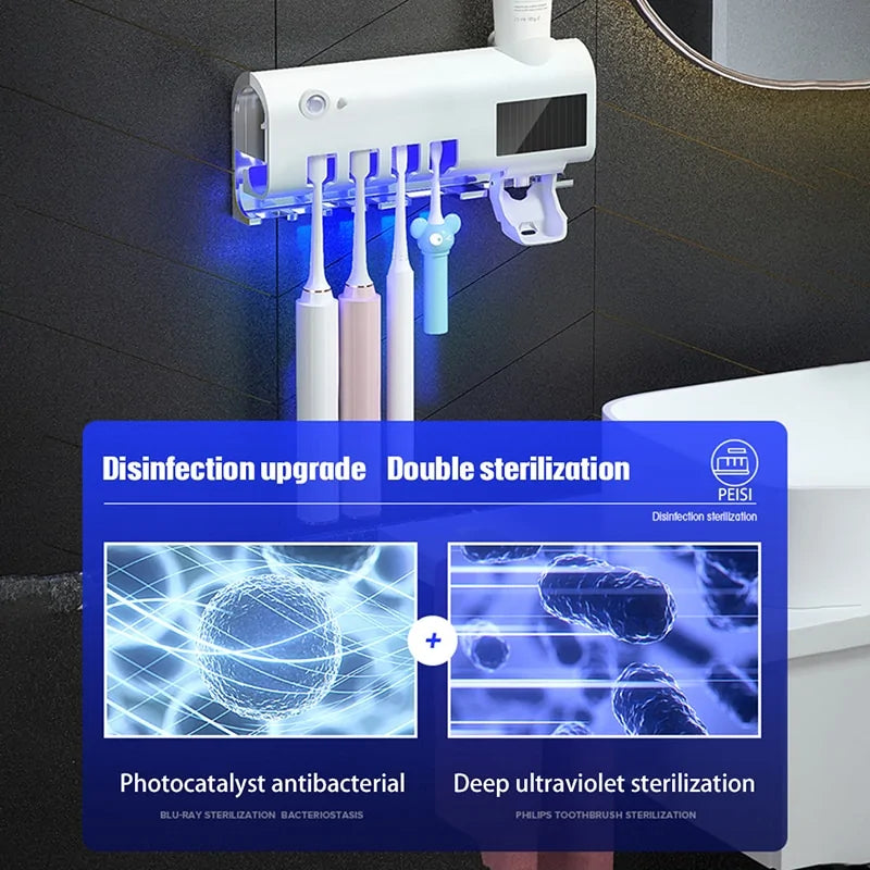 Solar Toothbrush Dispenser Holder